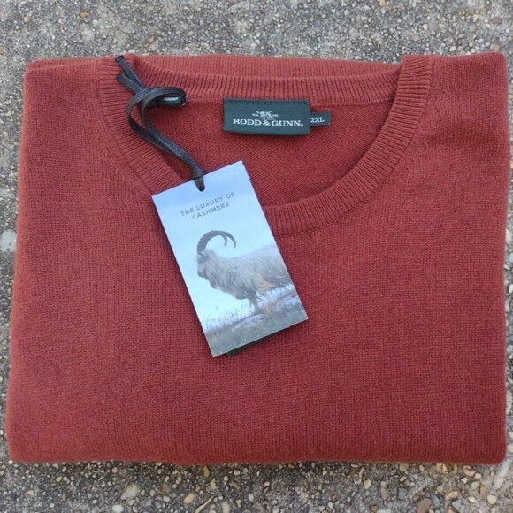 Rodd & Gunn Wool Cashmere Knit Sweater 2XL Brown Queenstown Long Sleeve NWT - Picture 2 of 8
